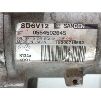 Recambio de compresor aire acondicionado para renault kangoo (f/kc0) alize referencia OEM IAM 8200716562  