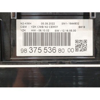 Recambio de cuadro instrumentos para citroën c3 shine referencia OEM IAM 9837553680  