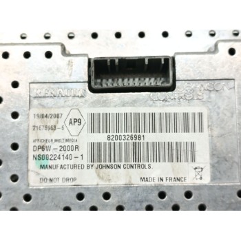 Recambio de pantalla multifuncion para renault laguna ii (bg0) confort dynamique referencia OEM IAM 8200326981  