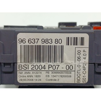 Recambio de caja reles / fusibles para peugeot 207 sw outdoor referencia OEM IAM 9663798380  