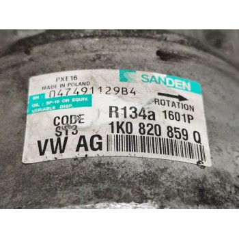 Recambio de compresor aire acondicionado para volkswagen touran (1t2) advance referencia OEM IAM 1K0820859Q  
