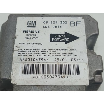 Recambio de centralita airbag para opel astra g hatchback (t98) 2.0 di (f08, f48) referencia OEM IAM 09229302  1923594