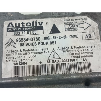 Recambio de centralita airbag para citroën c4 i (lc_) 1.6 hdi referencia OEM IAM 9653493780  