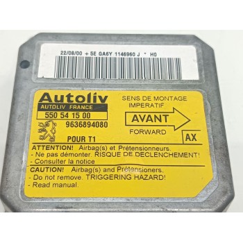 Recambio de centralita airbag para peugeot 206 hatchback (2a/c) 1.9 d referencia OEM IAM 9636894080  