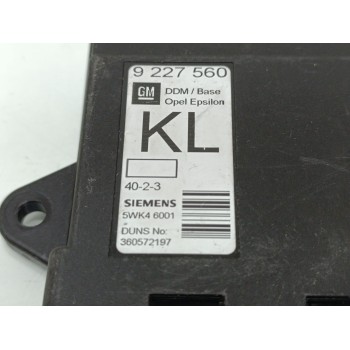 Recambio de centralita cierre para opel vectra c (z02) 2.0 dti 16v (f69) referencia OEM IAM 9227560  5WK46001