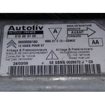 Recambio de centralita airbag para citroën c5 berlina business referencia OEM IAM 9665558180 610963100 