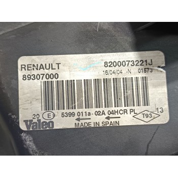Recambio de faro derecho para renault megane ii coupe/cabrio confort dynamique referencia OEM IAM 8200073221J  
