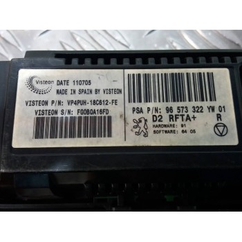 Recambio de mando climatizador para peugeot 407 sr confort referencia OEM IAM 96573322  