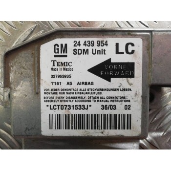Recambio de centralita airbag para opel corsa c blue line referencia OEM IAM 24439954 7161A5 