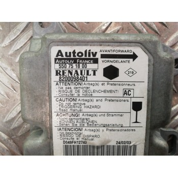 Recambio de centralita airbag para renault kangoo (f/kc0) authentique referencia OEM IAM 8200098401 550751800 