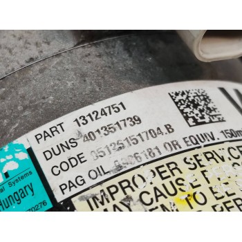 Recambio de compresor aire acondicionado para opel astra h ber. cosmo referencia OEM IAM 13124751 401351739 