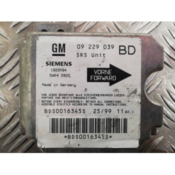 Recambio de centralita airbag para opel astra g berlina club referencia OEM IAM 09229039 5WK42922 