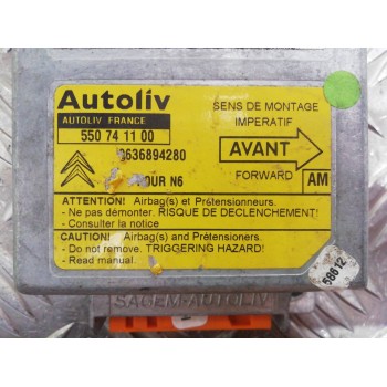 Recambio de centralita airbag para citroën xsara berlina 1.6 lx referencia OEM IAM 9636894280 550741100 