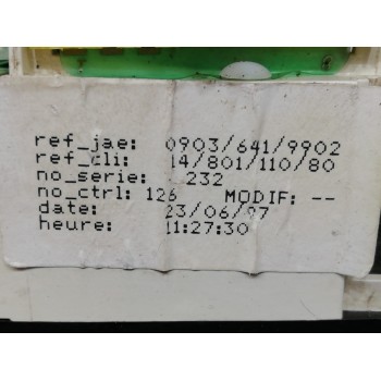 Recambio de cuadro instrumentos para citroën jumpy 1.9 d sx caja cerrada acristalada referencia OEM IAM 09036419902  