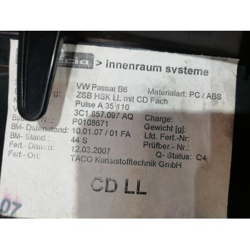 Recambio de guantera para volkswagen passat variant (3c5) highline referencia OEM IAM 3C1857097AQ 301857101 3C1857114 , 3C185709