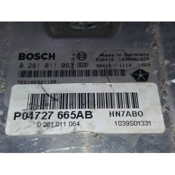 Recambio de centralita motor uce para chrysler voyager (rg) 2.5 crd lx referencia OEM IAM 0281011063 P04727665AB 
