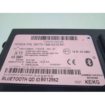 Recambio de modulo electronico para honda insight (ze2) elegance referencia OEM IAM 39770TM8E010M1  