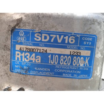 Recambio de compresor aire acondicionado para seat leon (1m1) 1.6 16v referencia OEM IAM 1J0820803K  