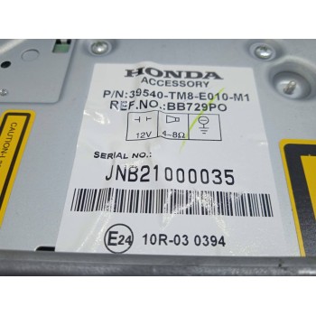 Recambio de sistema audio / radio cd para honda insight (ze2) elegance referencia OEM IAM 39540TM8E010M1  