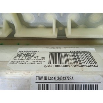 Recambio de kit airbag para mercedes-benz clase s (w221) berlina 500 (221.071) referencia OEM IAM A2218200226  