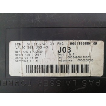 Recambio de centralita inmovilizador para peugeot 307 (s1) xr referencia OEM IAM 9653059580 9651196880 