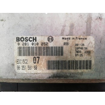 Recambio de centralita motor uce para peugeot 406 berlina (s1/s2) srdt referencia OEM IAM 9635158180 0281010252 