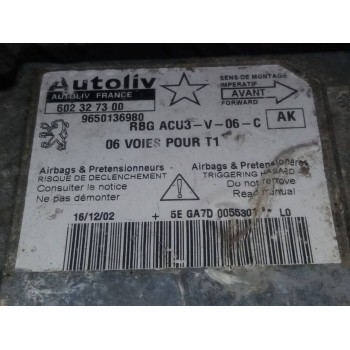Recambio de centralita airbag para peugeot 206 berlina xs referencia OEM IAM 9650136980 602327300 
