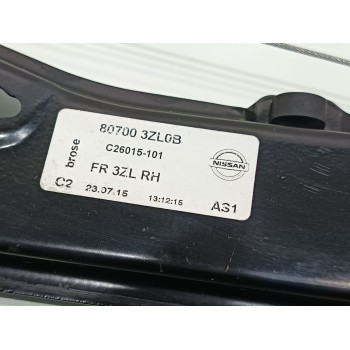 Recambio de elevalunas delantero derecho para nissan pulsar (c13) acenta referencia OEM IAM 807003ZL0B  