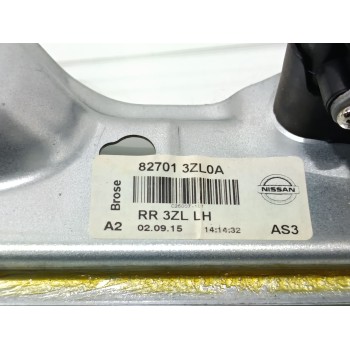 Recambio de elevalunas trasero izquierdo para nissan pulsar (c13) acenta referencia OEM IAM 827013ZL0A  