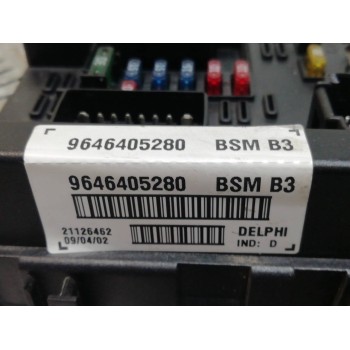 Recambio de caja reles / fusibles para citroën xsara berlina 1.6 16v satisfaction referencia OEM IAM 9646405280 BSMB3 