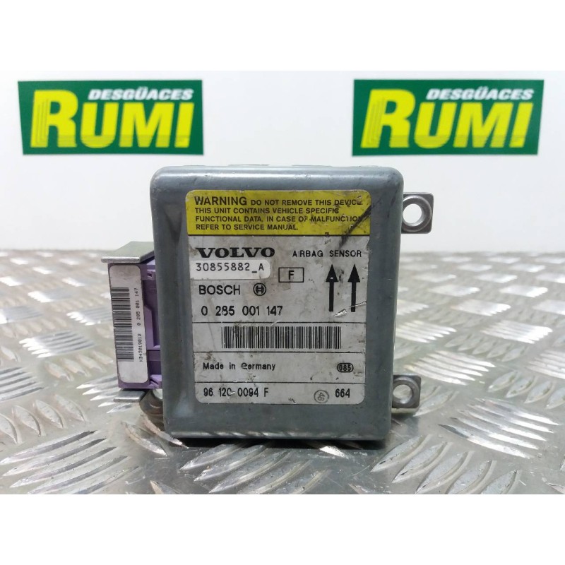 Recambio de centralita airbag para volvo s40 berlina 1.8i referencia OEM IAM 30855882A 0285001147 