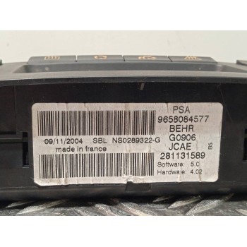 Recambio de mando climatizador para citroën c4 berlina collection referencia OEM IAM 9658084577 281131589 