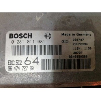 Recambio de centralita motor uce para peugeot 307 (s1) xr referencia OEM IAM 9647472780 0281011081 