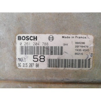 Recambio de centralita motor uce para citroën saxo 1.1 sx referencia OEM IAM 9631528780 0261204788 