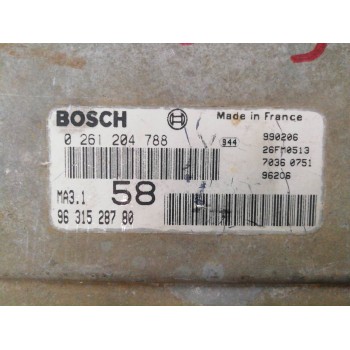 Recambio de centralita motor uce para citroën saxo 1.1 sx referencia OEM IAM 9631528780 0261204788 