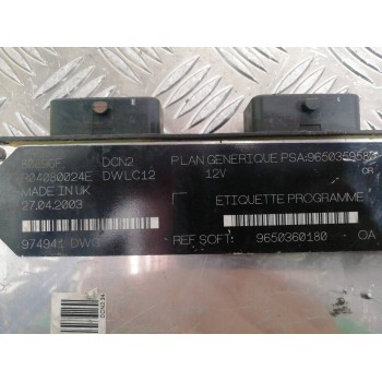 Recambio de centralita motor uce para citroën c15 rd familiale referencia OEM IAM 9650360180 9650359580 R04080024E