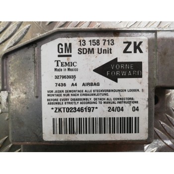 Recambio de centralita airbag para opel meriva cosmo referencia OEM IAM 13158713 327963935 