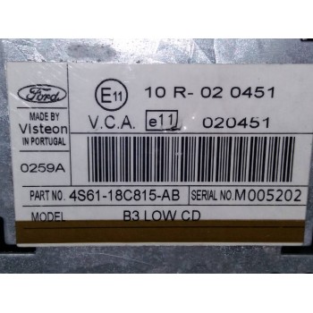 Recambio de sistema audio / radio cd para ford fiesta (cbk) ambiente referencia OEM IAM 4S6118C815AB 10R020451 