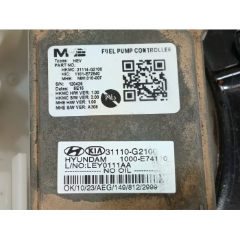 Recambio de deposito combustible para kia niro drive referencia OEM IAM 31100G2XXX  
