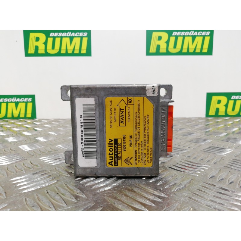 Recambio de centralita airbag para citroën xsara berlina 2.0 hdi 66kw premier referencia OEM IAM 9638101980 550741100 