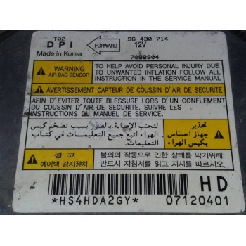 Recambio de centralita airbag para chevrolet kalos 1.4 se referencia OEM IAM 96430714 7088904 