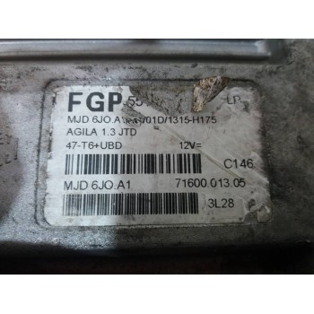 Recambio de centralita motor uce para opel agila essentia referencia OEM IAM 7160001305 55187471 