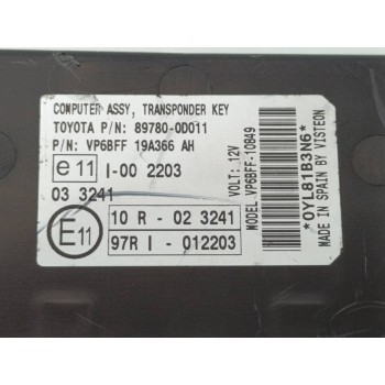 Recambio de modulo electronico para toyota yaris active referencia OEM IAM 897800D011  