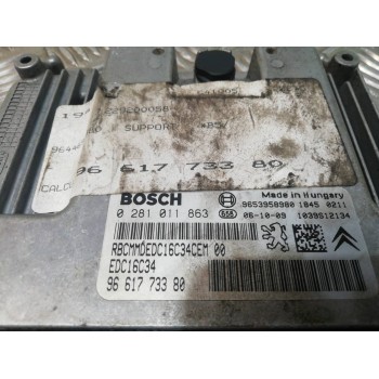 Recambio de centralita motor uce para citroën c4 berlina collection referencia OEM IAM 0281011863 9661773380 1039S12134