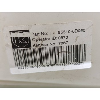 Recambio de deposito limpia para toyota yaris active referencia OEM IAM 853100D060  