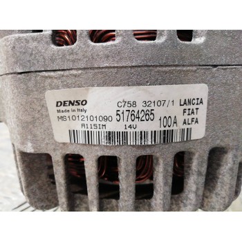 Recambio de alternador para fiat grande punto (199) 1.9 8v multijet emotion referencia OEM IAM 51764265 MS1012101090 