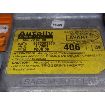 Recambio de centralita airbag para peugeot 206 berlina xs referencia OEM IAM 9633503980 550725200 