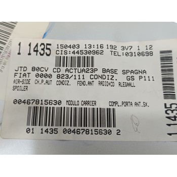 Recambio de elevalunas delantero izquierdo para fiat stilo (192) 1.9 jtd 80 referencia OEM IAM 467815630  