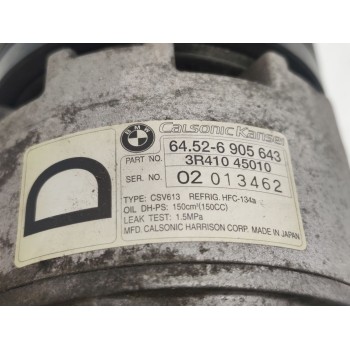 Recambio de compresor aire acondicionado para bmw serie 3 berlina (e46) 320d referencia OEM IAM 64526905643 3R41045010 