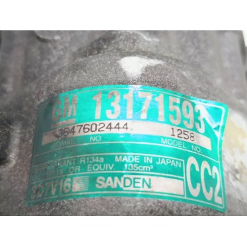 Recambio de compresor aire acondicionado para opel vectra c berlina comfort referencia OEM IAM 13171593  